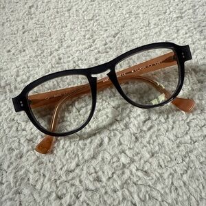 Anne et Valentine CLASH 1267 Navy Blue Frames with Peach Arms Eye Seeing Glasses